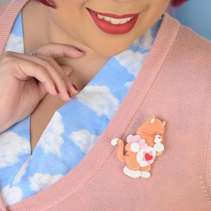 Erstwilder - Care Bears 1 - Proud Heart Cat Brooch (2020) - 20th Century Artifacts