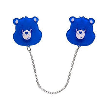 Load image into Gallery viewer, Erstwilder - Care Bears 2 - Grumpy Bear™ Cardigan Clips (imperfect) - 20th Century Artifacts
