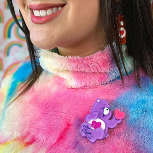 Erstwilder - Care Bears 3 - Harmony Bear Brooch - Imperfect - 20th Century Artifacts