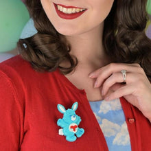 Load image into Gallery viewer, Erstwilder - Care Bears Swift Heart Rabbit Brooch (2020) - 20th Century Artifacts