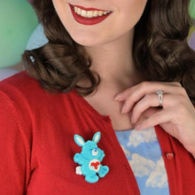 Load image into Gallery viewer, Erstwilder - Care Bears Swift Heart Rabbit™ Brooch (2020) imperfect - 20th Century Artifacts