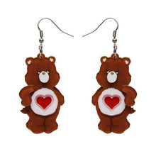 Load image into Gallery viewer, Erstwilder - Care Bears Tenderheart Bear Earrings - 20th Century Artifacts