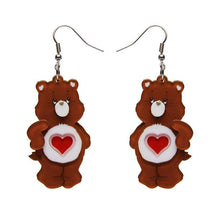 Load image into Gallery viewer, Erstwilder - Care Bears Tenderheart Bear Earrings - 20th Century Artifacts