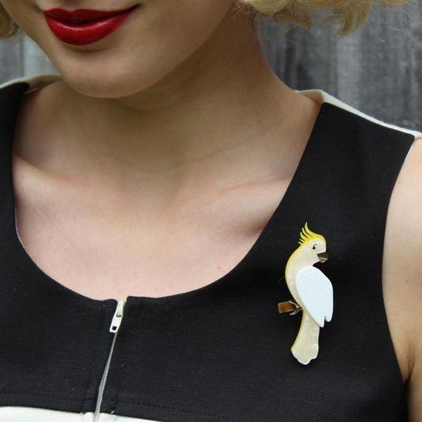 Erstwilder - Carnaboo the Cockatoo Brooch (2016) - 20th Century Artifacts