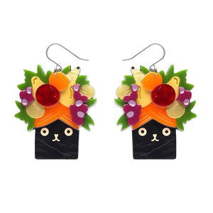 Erstwilder - Catmen Miranda Drop Earrings (Terry Runyan) - 20th Century Artifacts