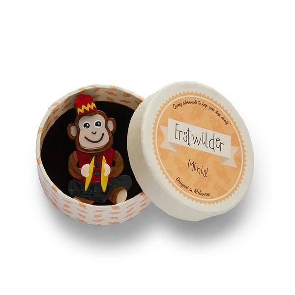 Erstwilder - Charley Chimp Mini Brooch - 20th Century Artifacts
