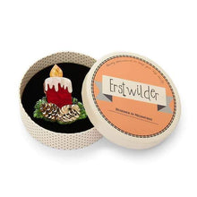 Load image into Gallery viewer, Erstwilder - Christmas Miracle Candle Brooch (2018) - 20th Century Artifacts
