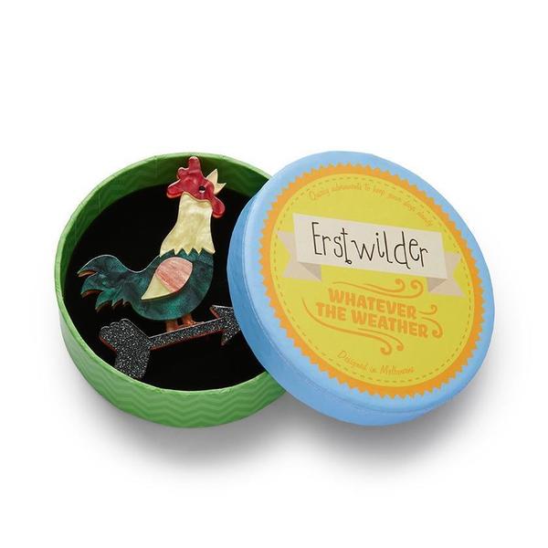 Erstwilder - Cockadoodle Doo Rooster Brooch (2020) - 20th Century Artifacts