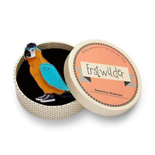 Load image into Gallery viewer, Erstwilder - Corey the Macaw Brooch (2018) - 20th Century Artifacts