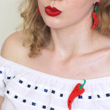 Load image into Gallery viewer, Erstwilder - Cosas Picante Hot Chilli Brooch (2019) - 20th Century Artifacts