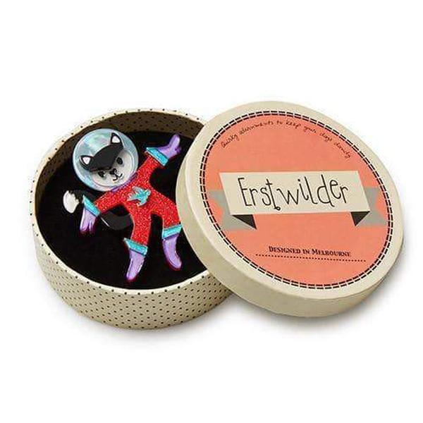 Erstwilder - Cosmic Kitty Space Cat Brooch - 20th Century Artifacts