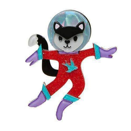 Erstwilder - Cosmic Kitty Space Cat Brooch - 20th Century Artifacts