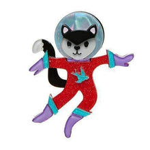 Load image into Gallery viewer, Erstwilder - Cosmic Kitty Space Cat Brooch - 20th Century Artifacts