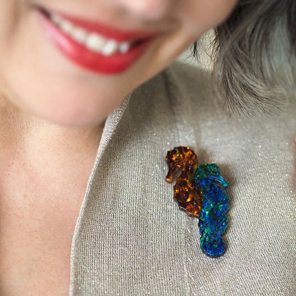 Erstwilder - Dance Partners Seahorse Brooch (2023) - 20th Century Artifacts