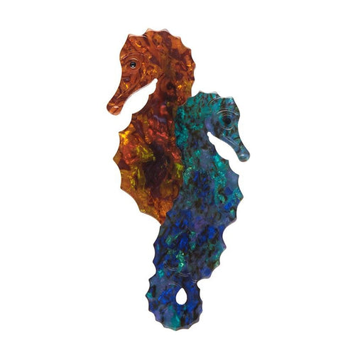 Erstwilder - Dance Partners Seahorse Brooch - 20th Century Artifacts