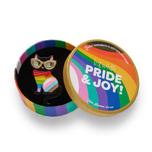 Load image into Gallery viewer, Erstwilder - Elissa the Rainbow Cat Brooch - 20th Century Artifacts
