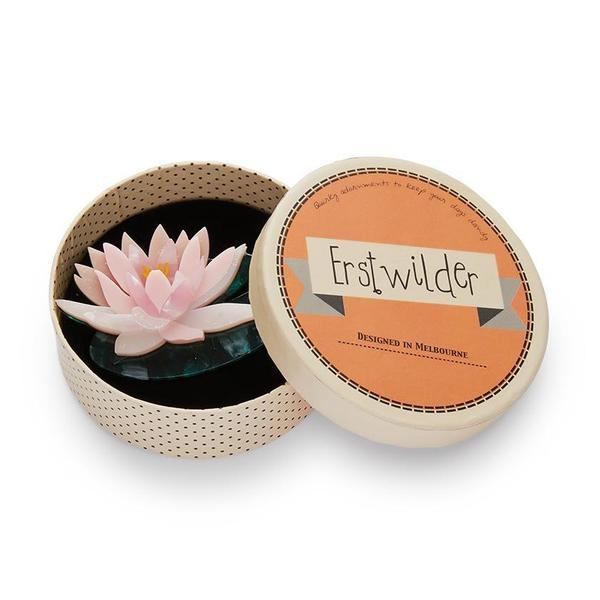 Erstwilder - Enlightened Waters Water Lily Brooch (2019) pink - 20th Century Artifacts