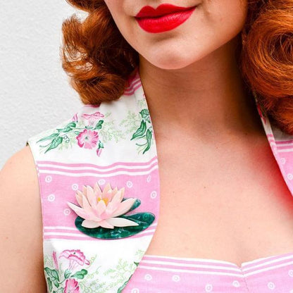Erstwilder - Enlightened Waters Water Lily Brooch (2019) pink - 20th Century Artifacts