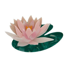 Load image into Gallery viewer, Erstwilder - Enlightened Waters Water Lily Brooch (2019) pink - 20th Century Artifacts