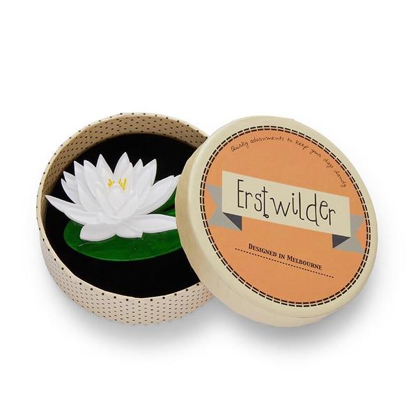 Erstwilder - Enlightened Waters Water Lily Brooch (2020) white - 20th Century Artifacts