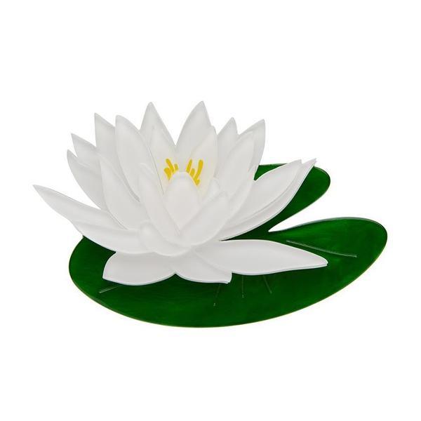 Erstwilder - Enlightened Waters Water Lily Brooch (2020) white - 20th Century Artifacts