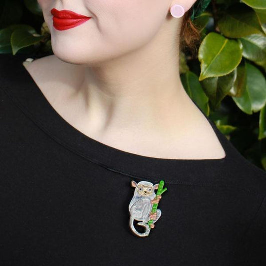 Erstwilder - Eyes Wide Open Tarsier Brooch (2019) - 20th Century Artifacts