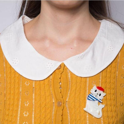 Erstwilder - Farrah the French Kitty Cat Brooch (2017) - 20th Century Artifacts