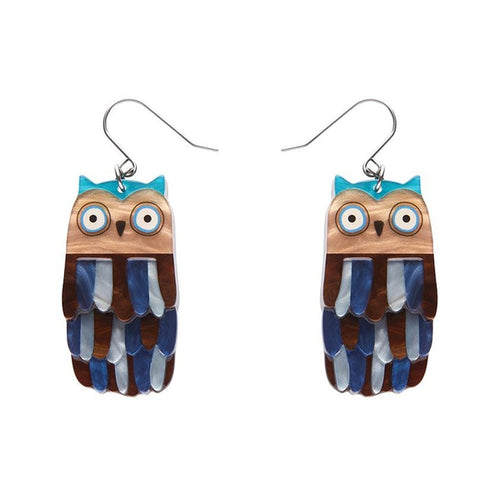 Erstwilder - Feather Dress Drop Earrings (Terry Runyan) - 20th Century Artifacts