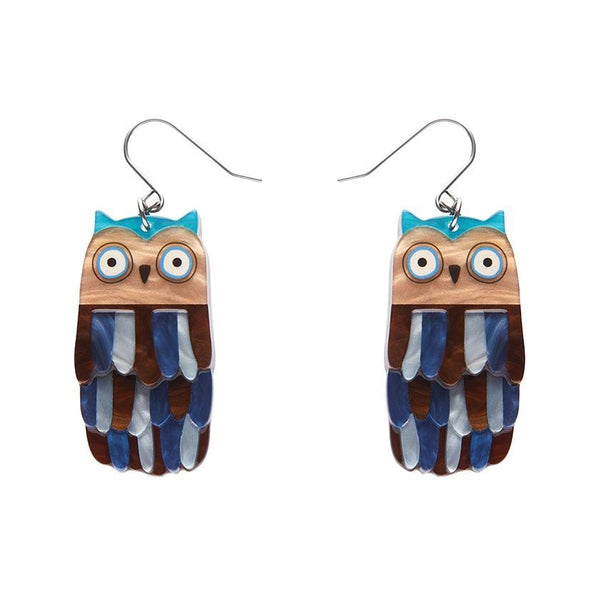 Erstwilder - Feather Dress Drop Earrings (Terry Runyan) - 20th Century Artifacts
