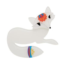 Load image into Gallery viewer, Erstwilder - Finn the Fabled Fox Brooch (2020) white - 20th Century Artifacts