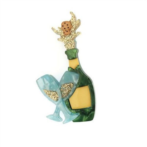 Erstwilder - Fizz Filled Flutes Brooch (2016) - 20th Century Artifacts