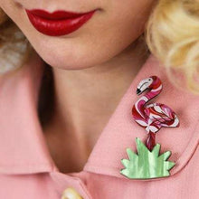 Load image into Gallery viewer, Erstwilder - Flamboyant Flamingo Funk Brooch (2017) - 20th Century Artifacts