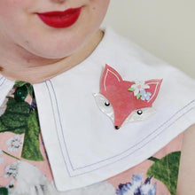 Load image into Gallery viewer, Erstwilder - Flora Fox Face Brooch (2019) - 20th Century Artifacts