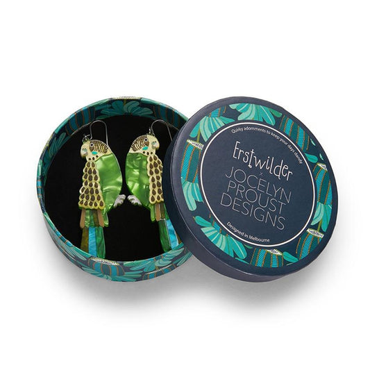 Erstwilder - Flossie the Budgie Drop Earrings (Jocelyn Proust) (2022) - 20th Century Artifacts