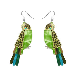 Erstwilder - Flossie the Budgie Drop Earrings (Jocelyn Proust 2022) - 20th Century Artifacts