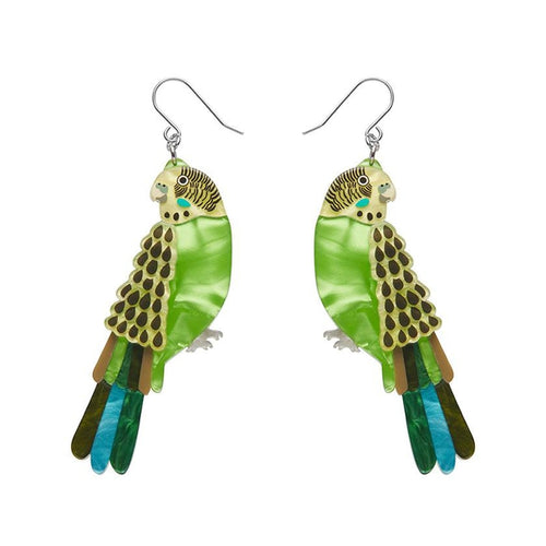 Erstwilder - Flossie the Budgie Drop Earrings (Jocelyn Proust) - 20th Century Artifacts