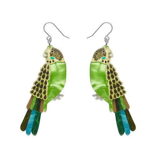 Erstwilder - Flossie the Budgie Drop Earrings (Jocelyn Proust) - 20th Century Artifacts