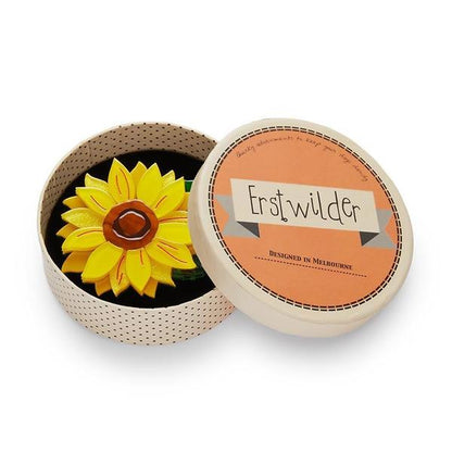 Erstwilder - Follow the Sun Sunflower Brooch (2019) - 20th Century Artifacts