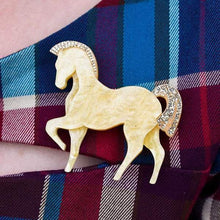 Load image into Gallery viewer, Erstwilder - Friesian Fancy Horse Brooch (2019) - 20th Century Artifacts