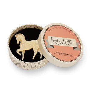 Erstwilder - Friesian Fancy Horse Brooch (2019) - 20th Century Artifacts