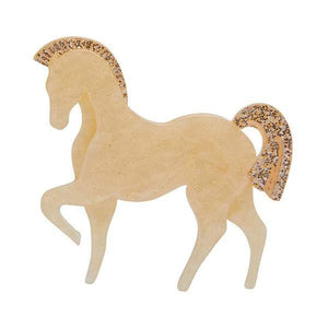 Erstwilder - Friesian Fancy Horse Brooch (2019) - 20th Century Artifacts