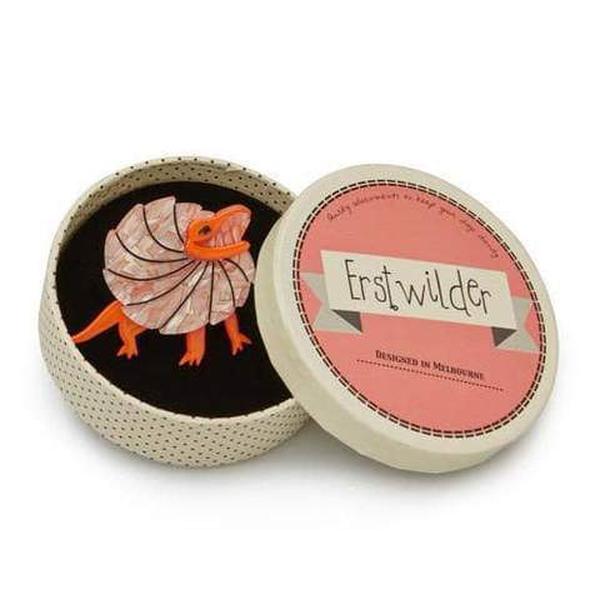 Erstwilder - Frilly Billy Frill Neck Lizard Brooch (2014) - 20th Century Artifacts