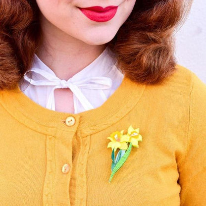 Erstwilder - Garden Goddess Daffodil Brooch (2020) - 20th Century Artifacts