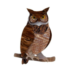 Erstwilder - Gillian the Giving Owl Brooch (2020) - 20th Century Artifacts