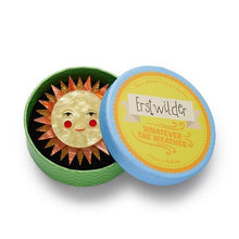Load image into Gallery viewer, Erstwilder - Golden Ray Sun Brooch (2020) - 20th Century Artifacts