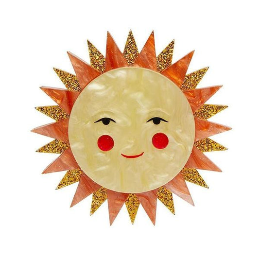 Erstwilder - Golden Ray Sun Brooch (2020) - 20th Century Artifacts