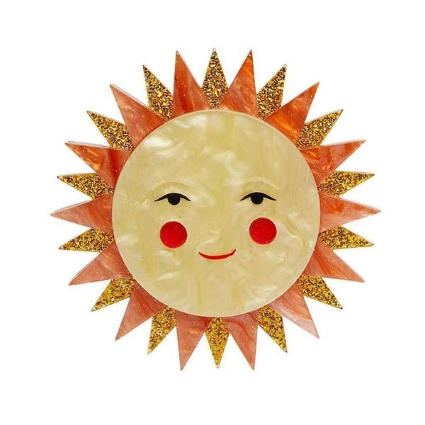 Erstwilder - Golden Ray Sun Brooch (2020) - 20th Century Artifacts
