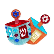 Load image into Gallery viewer, Erstwilder - Great Miracles Dreidel Brooch (2022) - 20th Century Artifacts
