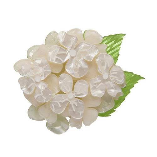 Erstwilder - Heartfelt Hydrangea Brooch (2021) (white) - 20th Century Artifacts