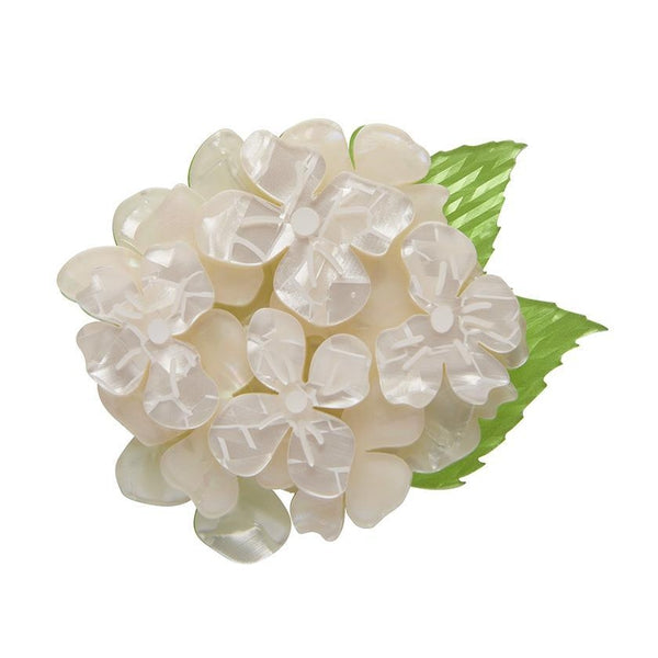 Erstwilder - Heartfelt Hydrangea Brooch (2021) (white) - 20th Century Artifacts